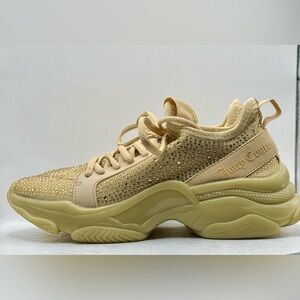 Juicy Couture Adana Natural Rhinestone Lace Up Sneakers Women's‎ Size Size 7.5